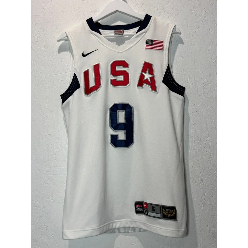Nike USA Basketball Jersey Mens S White Dwayne Wade 9 Dream Team Olympics Miami